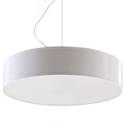 ARENA Lampada da soffitto rotonda a 3 luci arancione spagnolo 45x111 cm PVC bianco