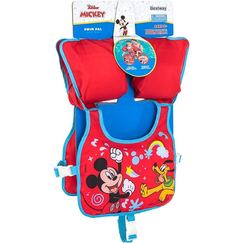 Trade Shop - Giubbotto Giubbetto Salvagente Gilet Nuoto Swim Pal Mickey Per Bambini 3-6 Anni 9101c -