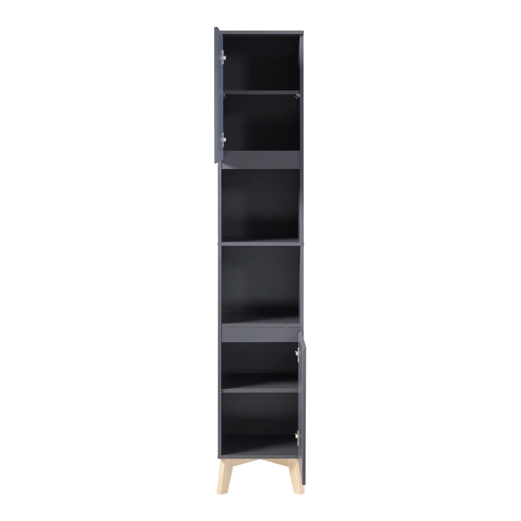 Mobile colonna bagno 160 x 30 x 30 cm grigio 03_0009953
