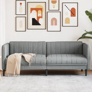 Divano a 3 Posti-Sofa 3 Posti Grigio Chiaro in Tessuto