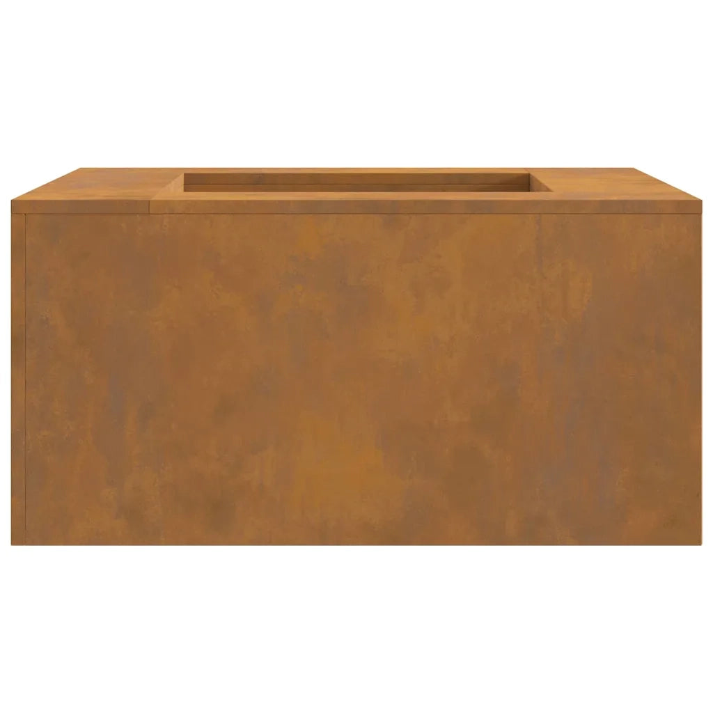 Focolare-Stufa-Camino Marrone 80 x 80 x 40 cm acciaio corten 969636