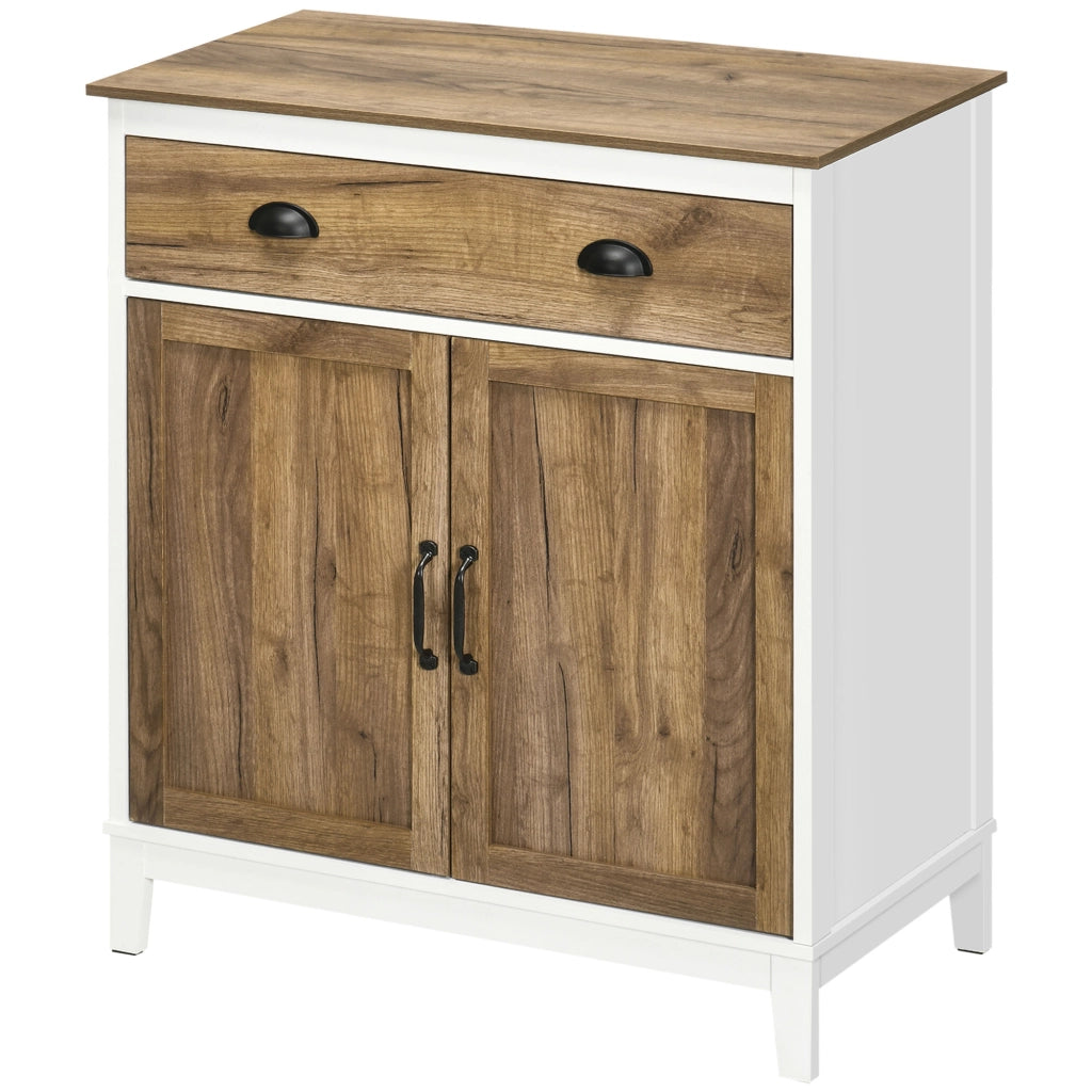 Armadio Battente con Cassetti e Ripiani ¨C Zephmum ¨C Marrone 78.5x39x89.4 cm