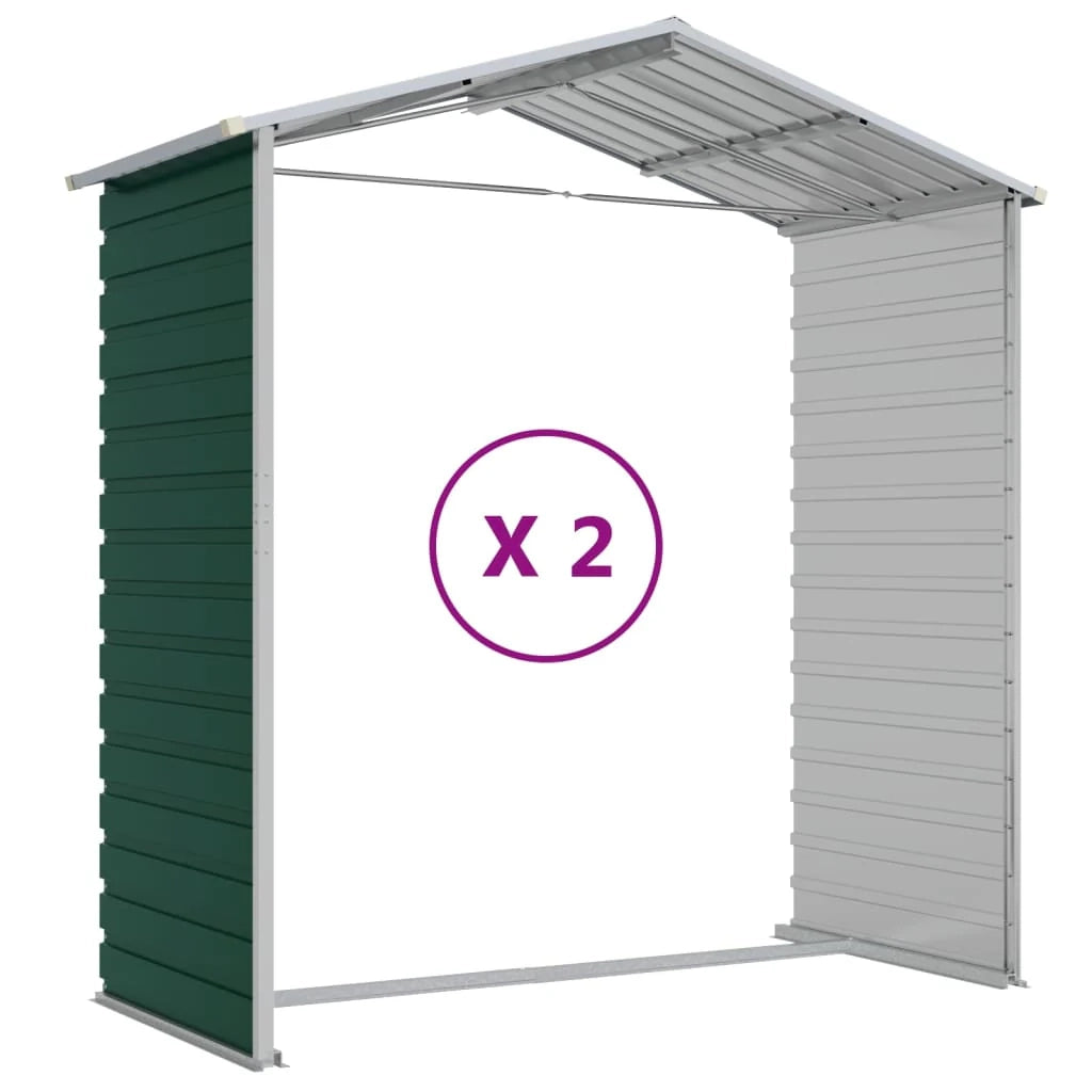 Casetta da giardino cabina ripostiglio casetta da esterno robusta casetta per attrezzi 191 x 215 x 198 cm acciaio zincato verde 02_0022348