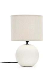Lampada da Tavolo con Base in Ceramica e Paralume in Lino - MEI-HSUAN