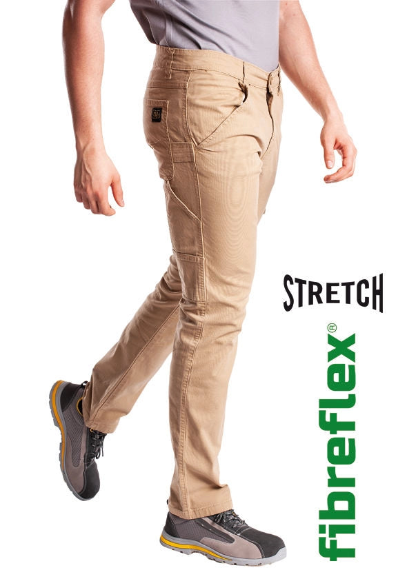 Rica Lewis 5429971 CARP53 Pantaloni da Lavoro Cotone Stretch 98% cotone 2% elastan Multitasche Gamba Dritta colore Beige