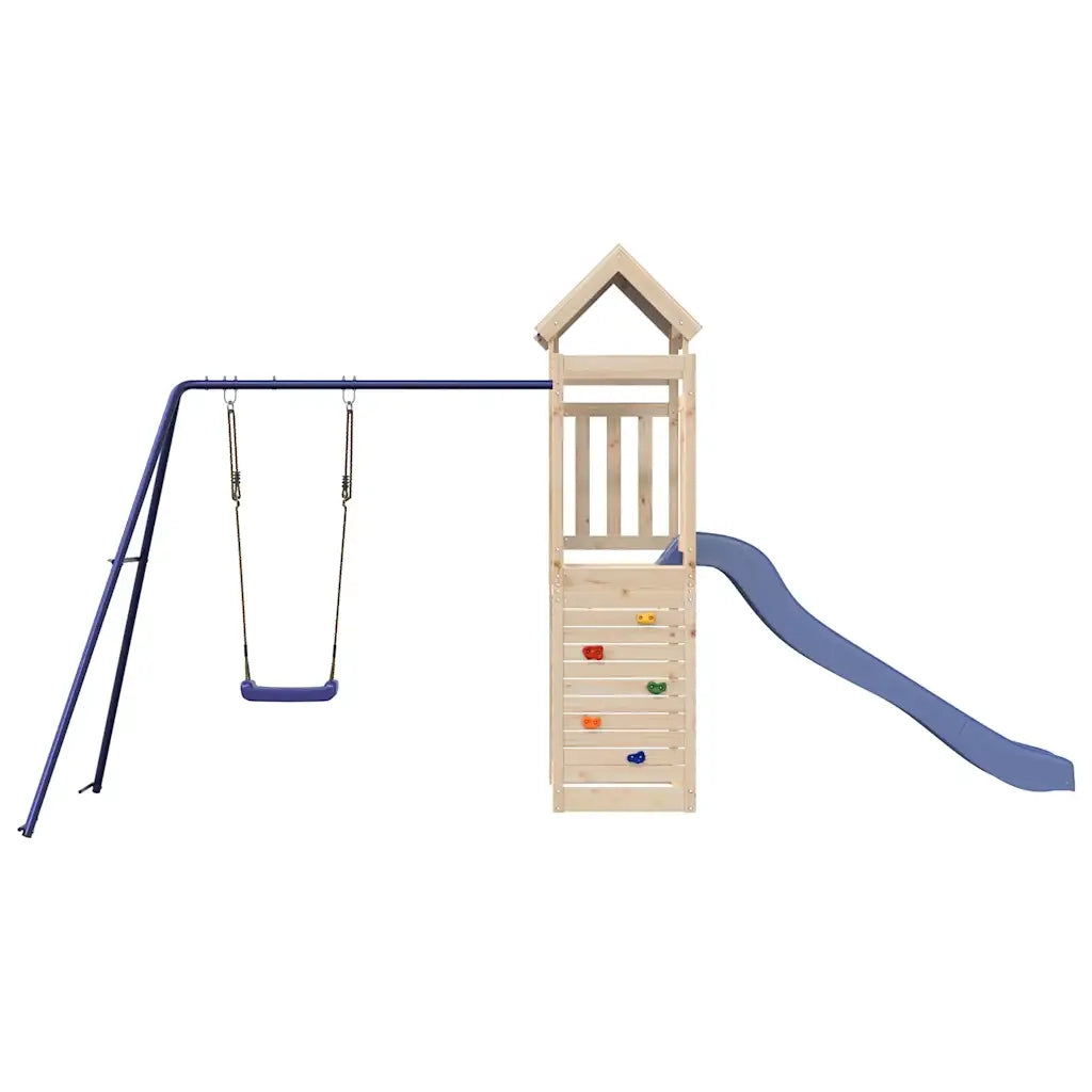Set da Gioco da Esterno in Legno Massello di Pino