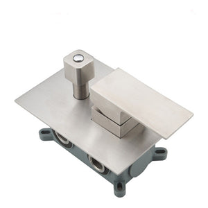 Miscelatore ad incasso, con deviatore, in acciaio inox