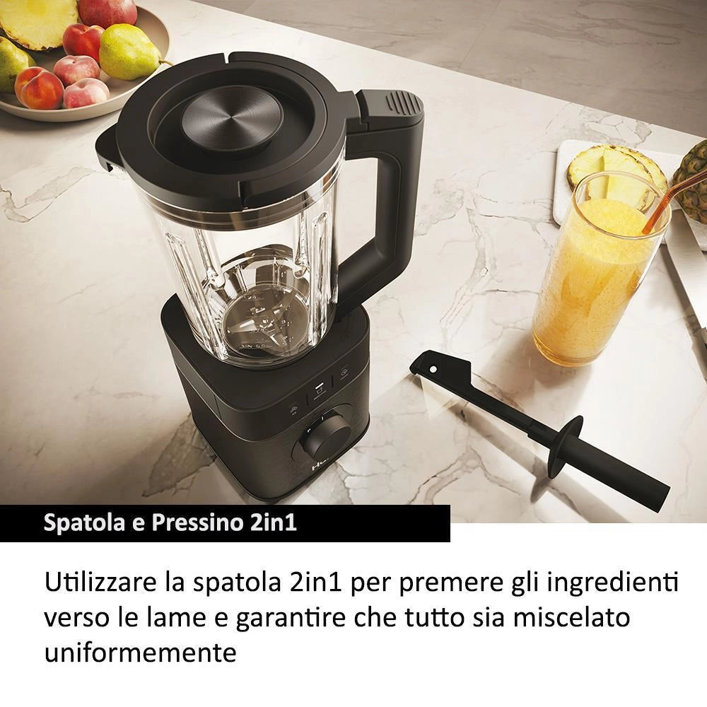 Haier Frullatore I-Master Serie 5 Obsidian grey, 6 lame in acciaio inox, Caraffa in vetro da 2 L, 3 programmi preimpostati, Personal Jug incluso