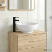 Lavabo da bagno Nero Opaco 44 x 44 x 16 cm Metallo 890247
