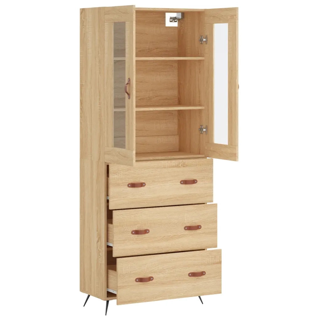 Credenza Rovere Sonoma 69,5x34x180 cm in Legno Multistrato 3198380