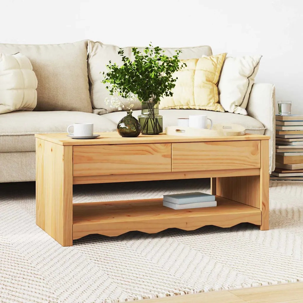 Tavolino da salotto con cassetto Drammen Rovere 99 x 55 x 45 cm 42003044
