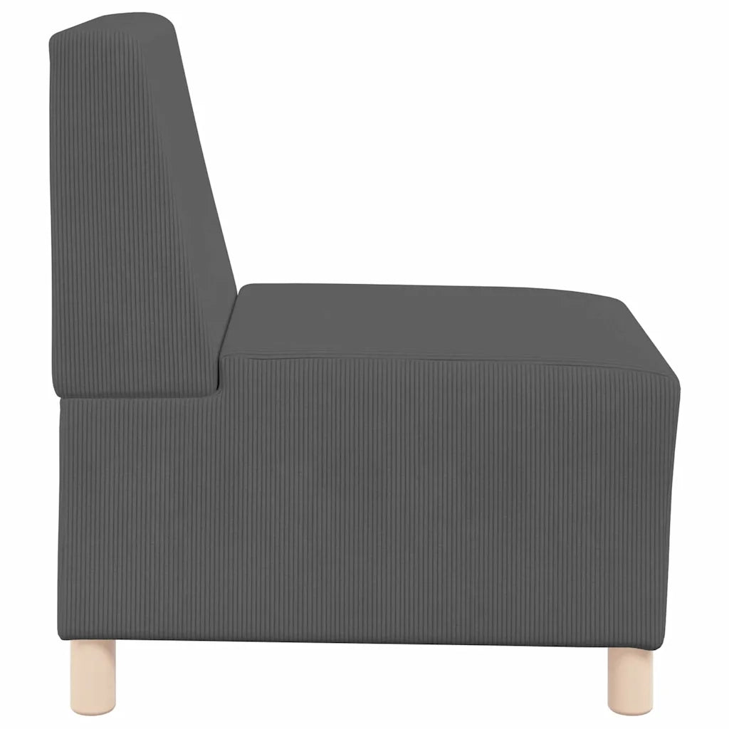 Unità di Divano Modulare Senza Braccioli 3 pcs Grigio scuro