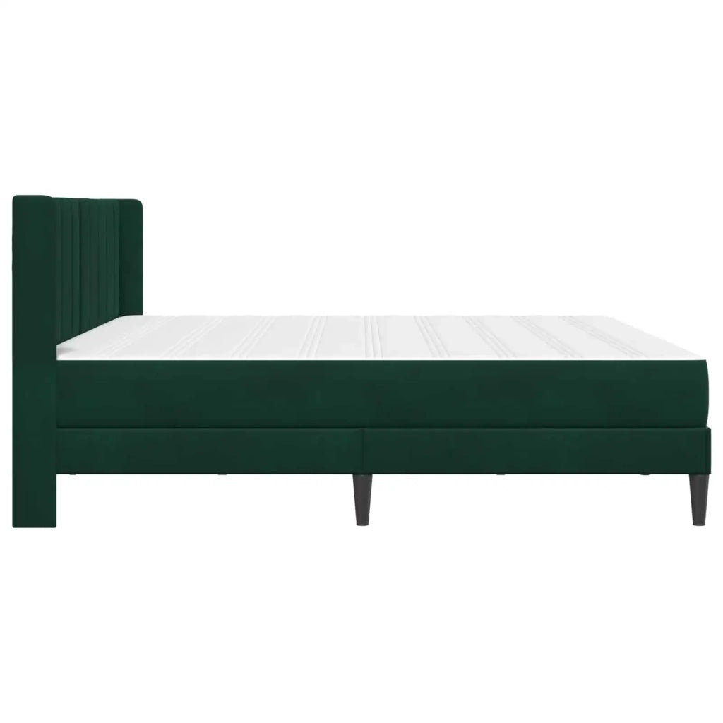 Struttura letto con materasso Verde Scuro 180 x 200 cm Velluto