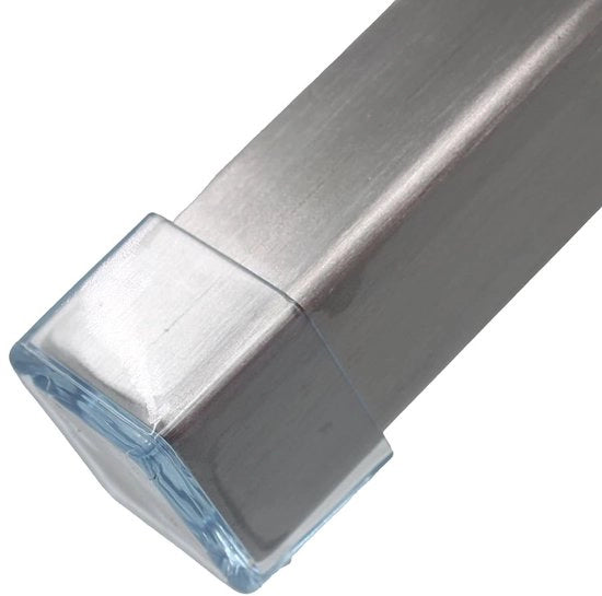 Stopperi in gomma 30 mm - Stoppers trasparenti - Piedini quadrati - Adatti per mobili - Set da 4 - Avvertimento di sicurezza - Protezioni per mobili