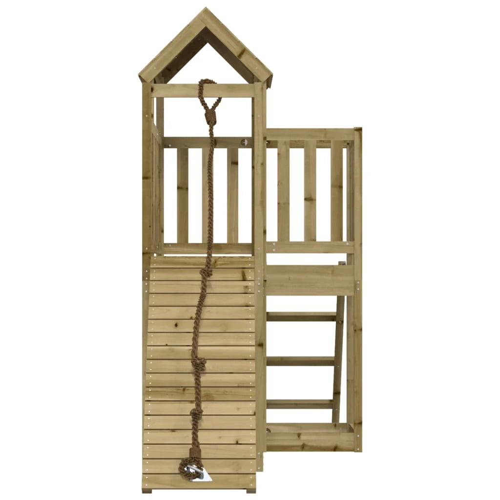 Casetta da gioco con parete da arrampicata 229 x 107 x 214 cm legno di pino impregnato 02_0004825