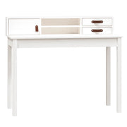 Scrivania | Tavolo da Ufficio Bianca 110x50x93 cm in Legno Massello di Pino