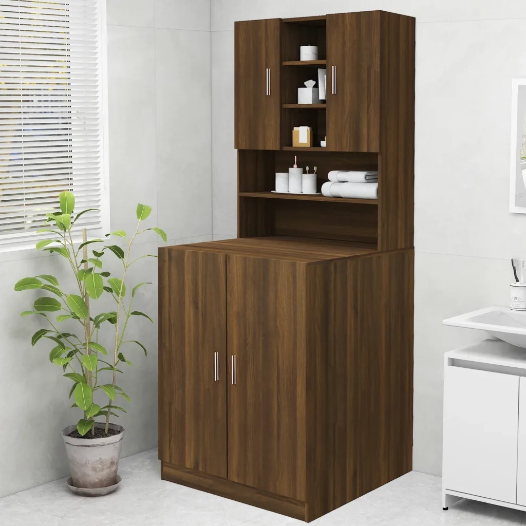Mobile per Lavatrice Rovere Marrone 70,5x25,5x90 cm CFW9588645