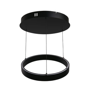 Lampadario Moderno Layla Acciaio Nero Alluminio Led 28,65W 2700-3000-4000K
