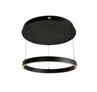 Lampadario Moderno Layla Acciaio Nero Alluminio Led 40,88W 2700-3000-4000K