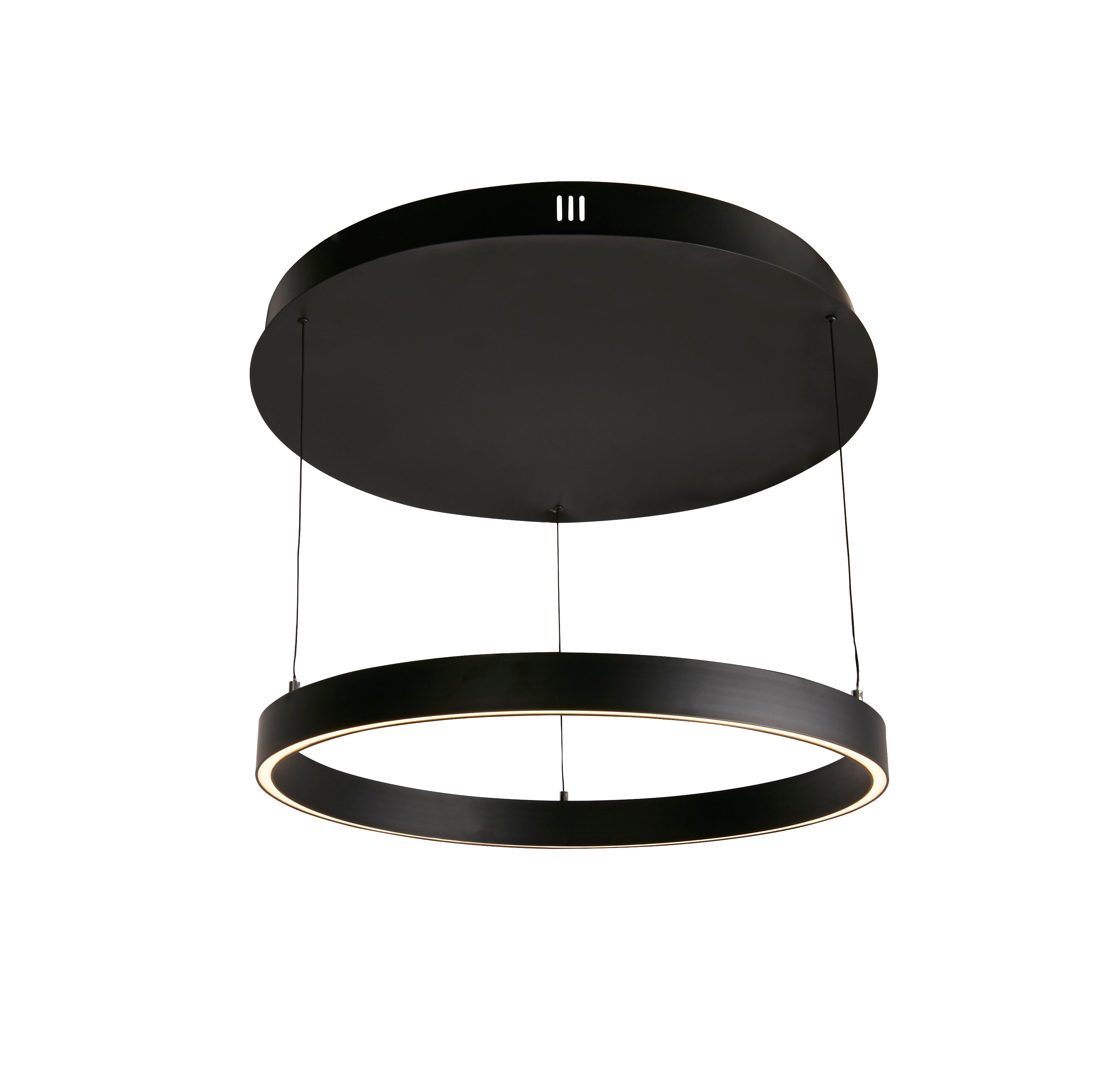 Lampadario Moderno Layla Acciaio Nero Alluminio Led 40,88W 2700-3000-4000K