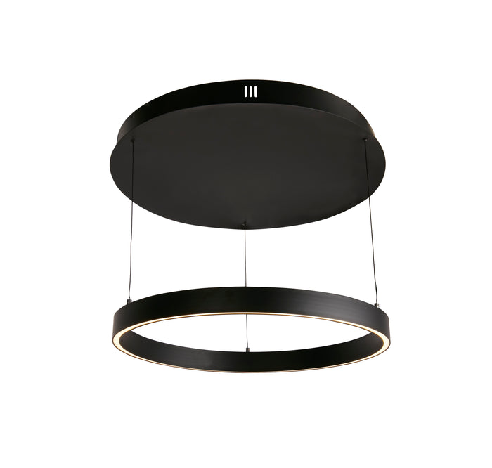 Lampadario Moderno Layla Acciaio Nero Alluminio Led 40,88W 2700-3000-4000K