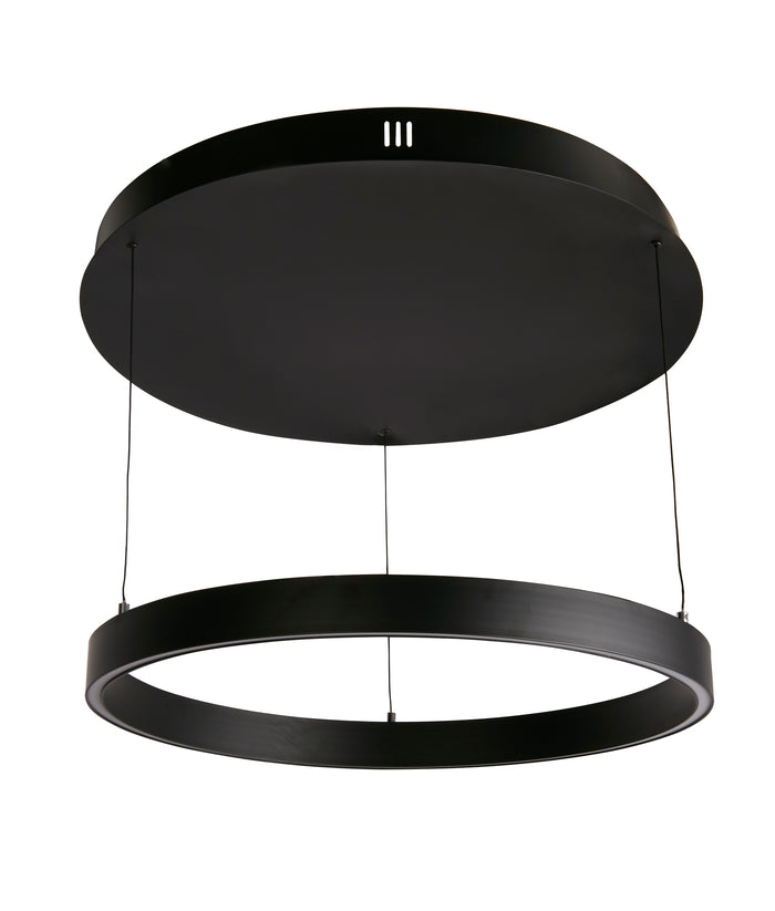 Lampadario Moderno Layla Acciaio Nero Alluminio Led 40,88W 2700-3000-4000K