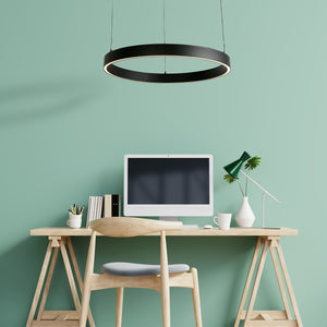 Lampadario Moderno Layla Acciaio Nero Alluminio Led 40,88W 2700-3000-4000K