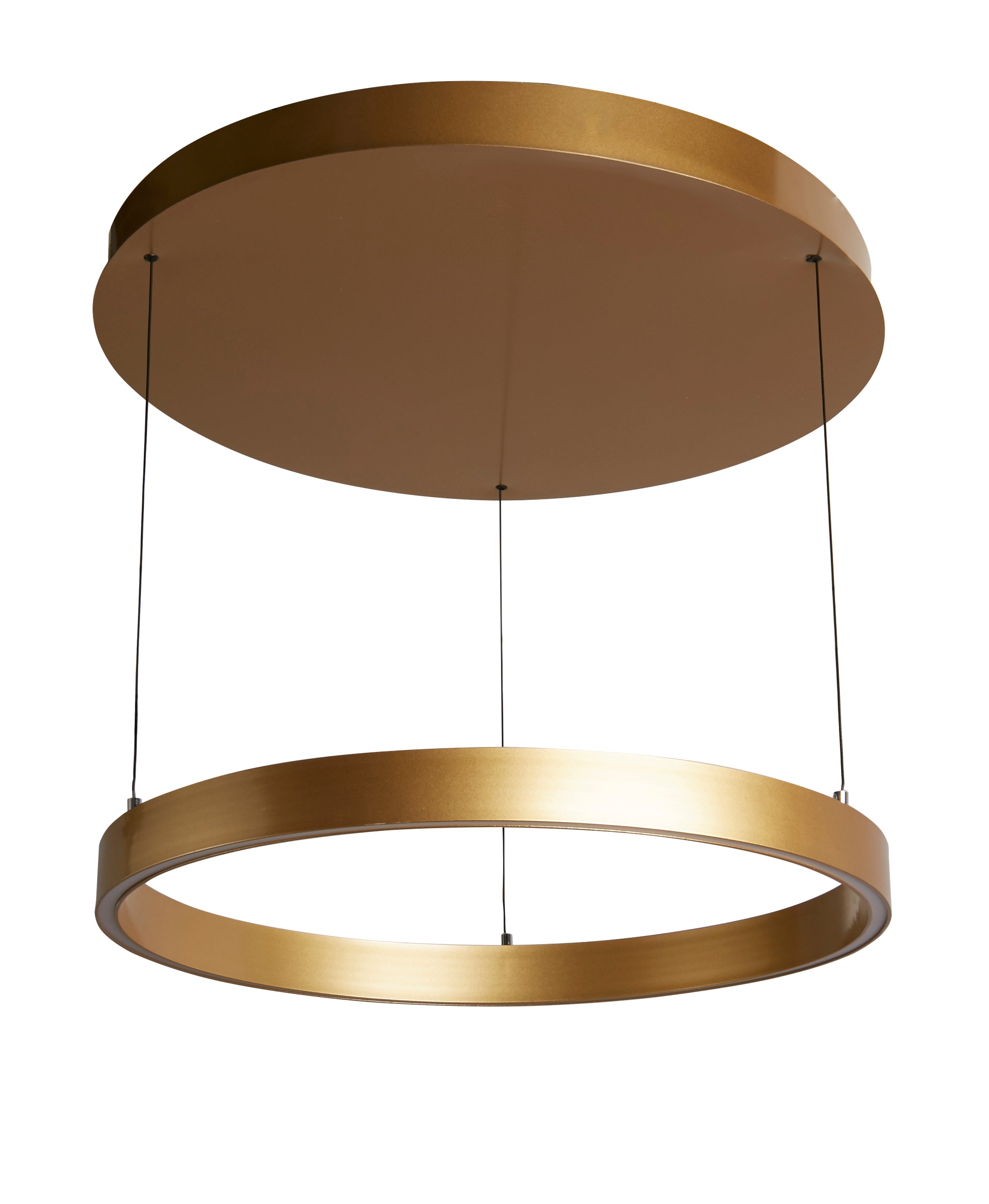 Lampadario Moderno Layla Acciaio Oro Alluminio Led 40,88W 2700-3000-4000K
