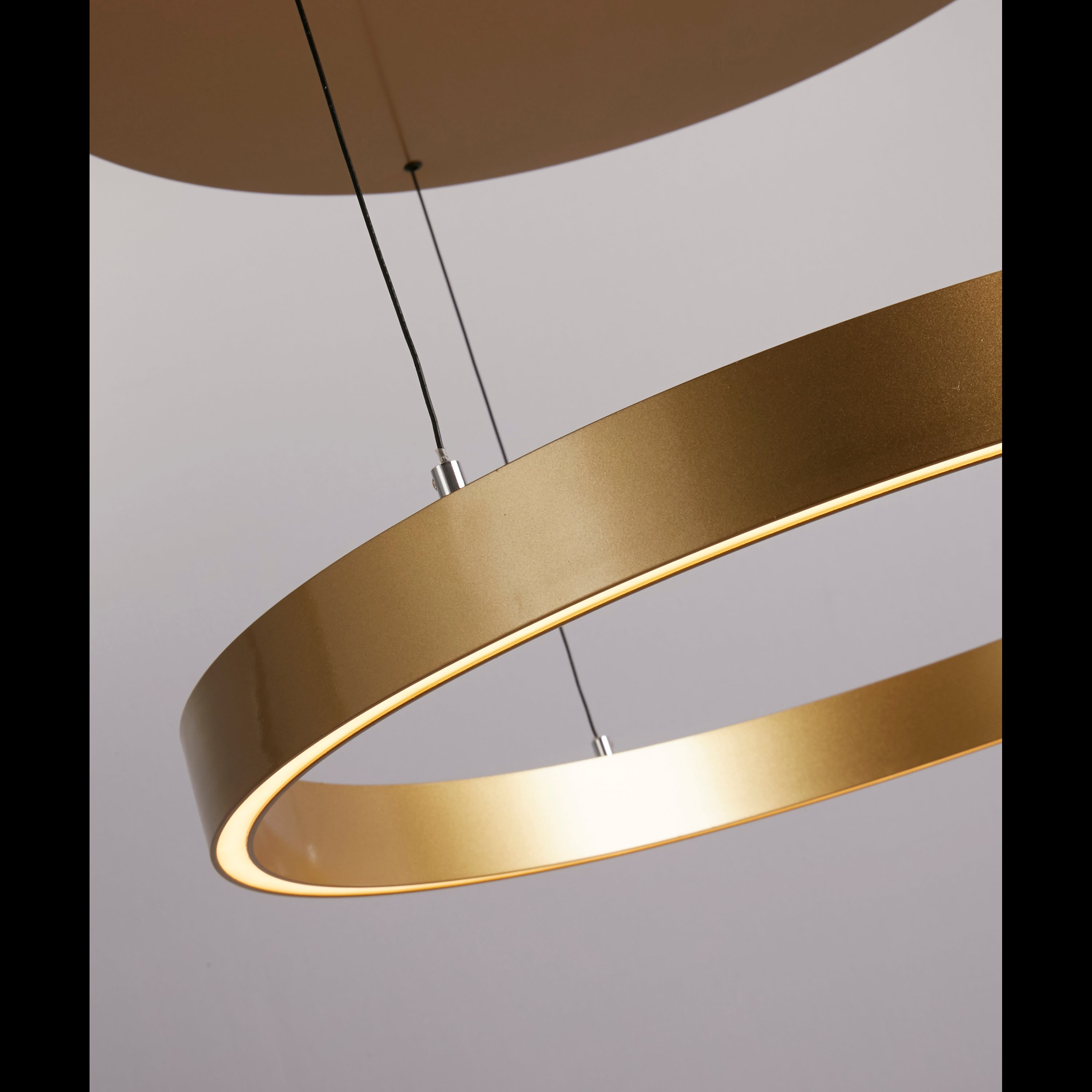 Lampadario Moderno Layla Acciaio Oro Alluminio Led 40,88W 2700-3000-4000K