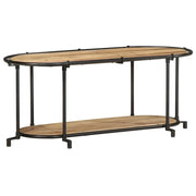 Mobile porta TV con ampio spazio di stoccaggio industriale 100 x 42 x 40 cm in legno massello grezzo 02_0057612