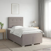 Letto box spring con materasso Tortora 120 x 190 cm Tessuto 3453364