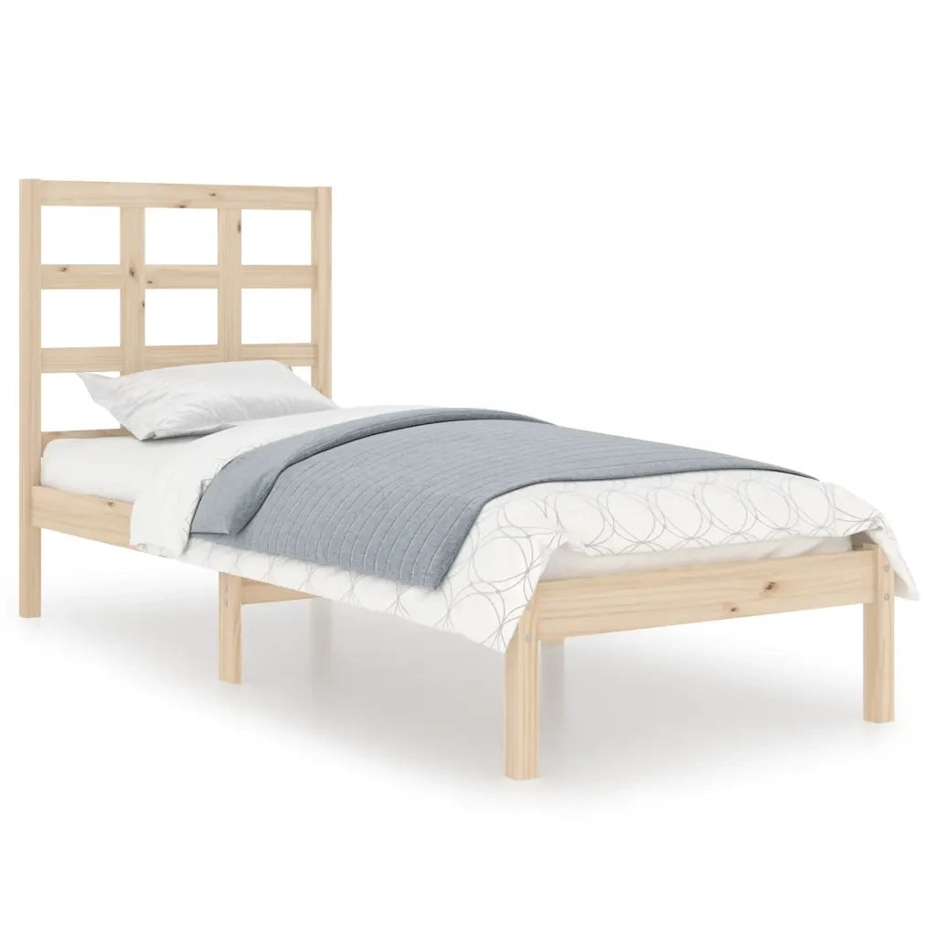 Giroletto-Struttura Letto in Legno Massello 90x190 cm Single 114086
