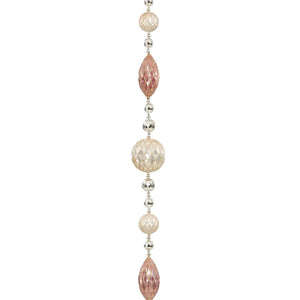 GHIRLANDA PALLINE ROSA E  AVORIO 270CM EDELMAN