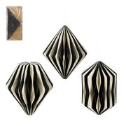 DECORAZIONI IN CARTA NERO BIANCO 3 ASS EDELMAN D20X25CM PREZZO CADUNO