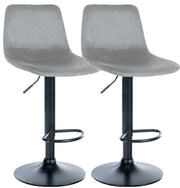 Set di 2 sgabelli da bar Divo velluto nero 3