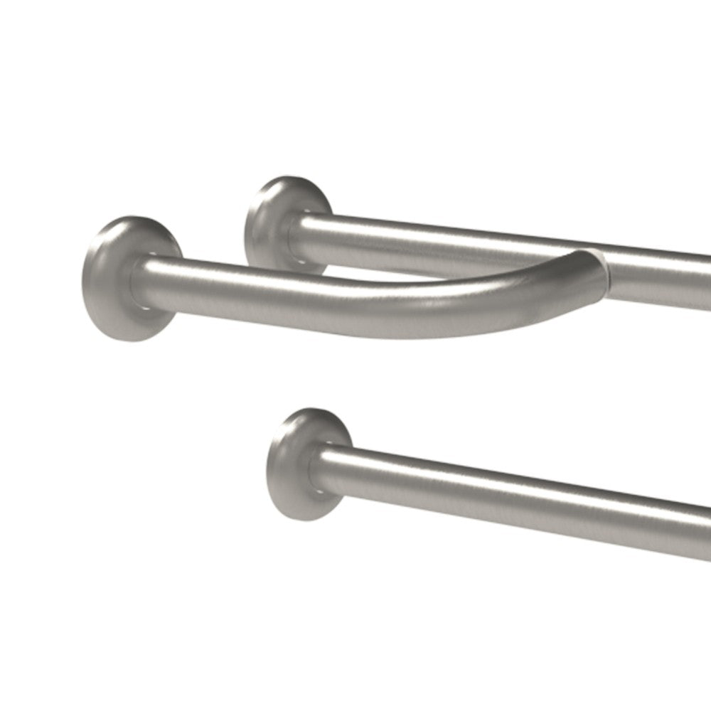 Barra maniglione fissa con rinforzo cm80 inox satinato