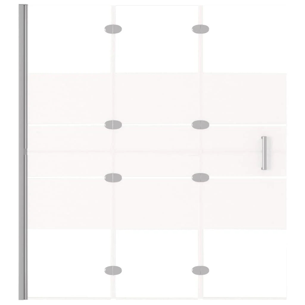 Box doccia pieghevole parete divisoria per vasca parete doccia cabina per vasca bagno casa interno ESG 120 x 140 cm bianco 02_0002012