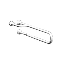 Barra maniglione fissa con piede cm80 inox bianco