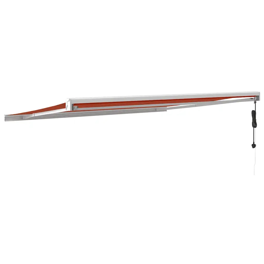 Tenda Sole Retrattile Arancione Marrone 4x3m Tessuto Alluminio 3154593