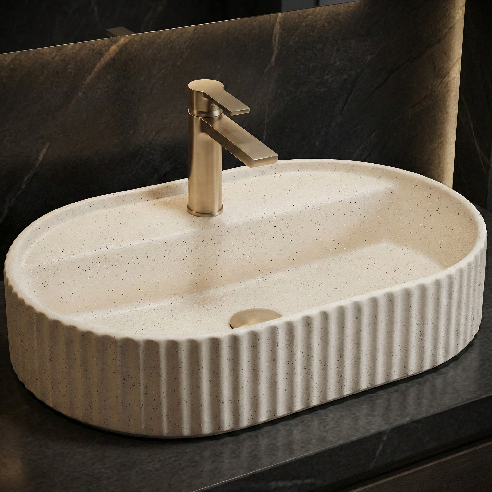 Lavabo Da Appoggio Rea Marcela 60 Vanilla