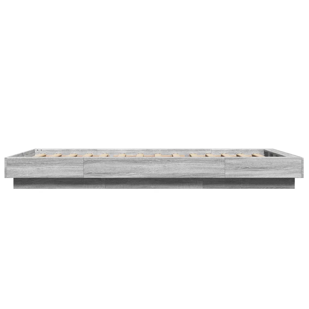 Giroletto Luci LED Grigio Sonoma 100x200cm in Legno Multistrato