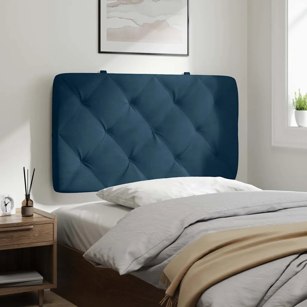 Cuscino Testiera Blu 90 cm in Velluto 374712