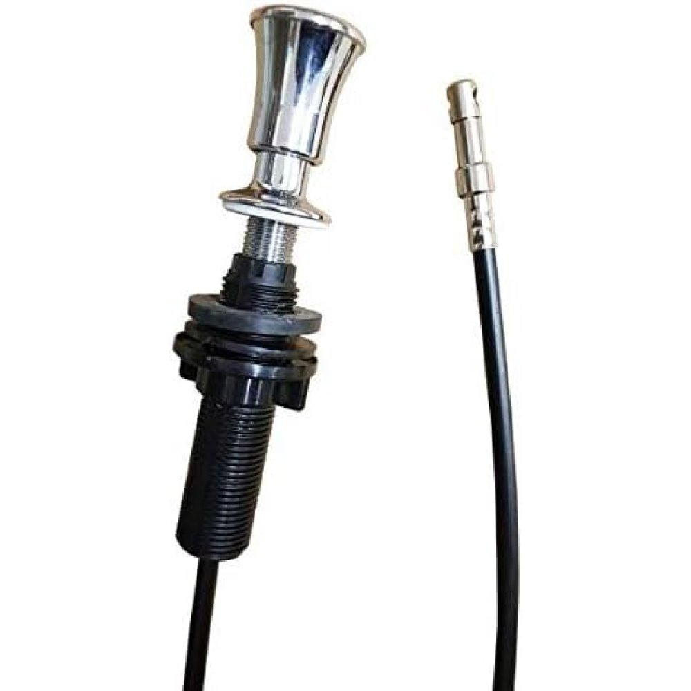 Pomolo push pull ottone cromato base d30 c cavo mm lira 9.6721.1