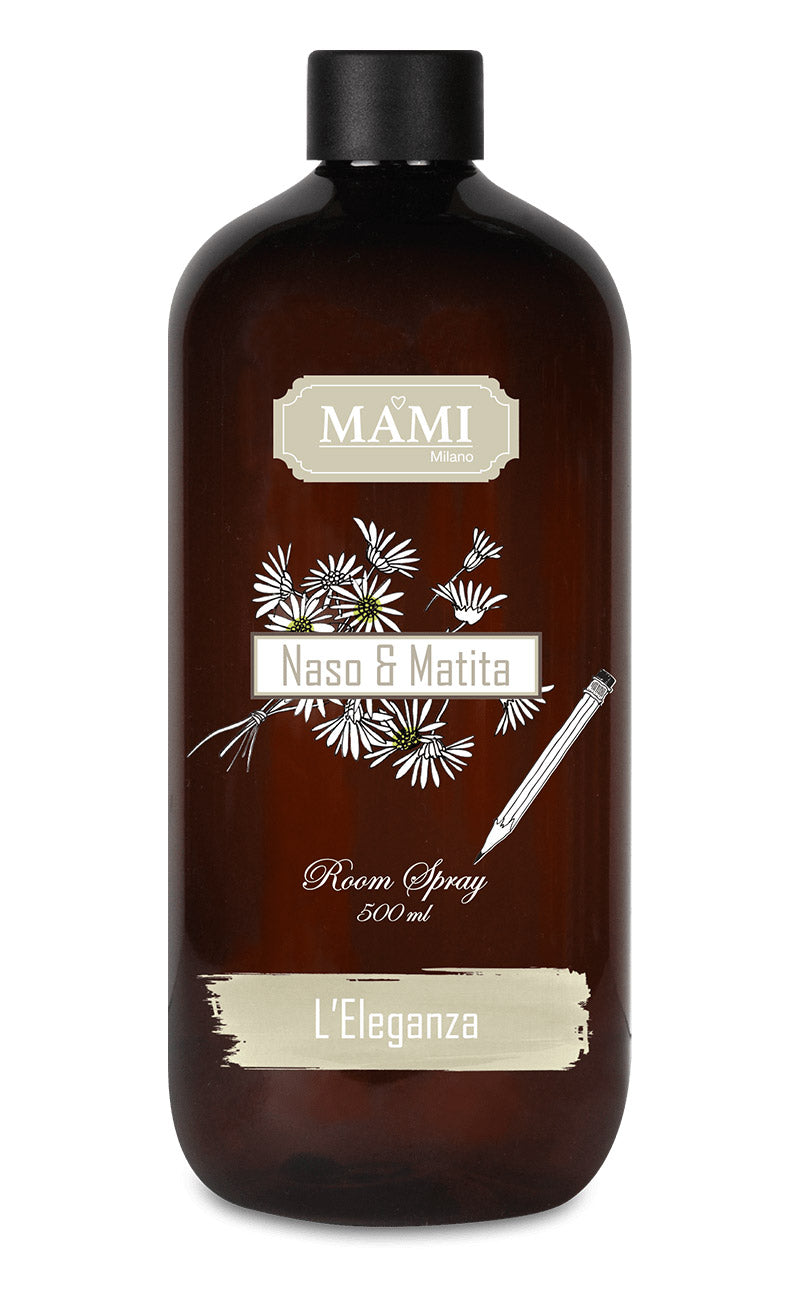 Ricarica Spray Ambiente Mami Milano per Erogatore Dispencer Profumo Bagno 500 ml Fragranza: Eleganza