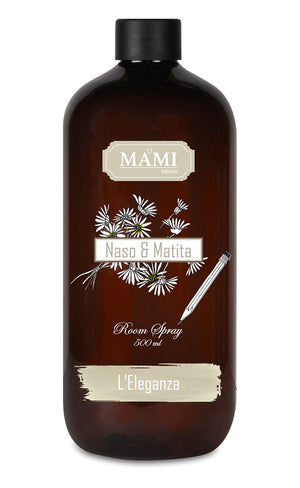 Ricarica Spray Ambiente Mami Milano per Erogatore Dispencer Profumo Bagno 500 ml Fragranza: Eleganza