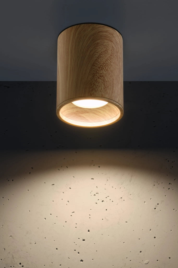 Plafoniera Candellux TUBA spot 1 luce GU10 alluminio-legno