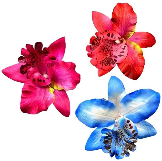 Spille per capelli fiori di hawaï multicolore per matrimoni e feste eleganti con design raffinato e materiali di alta qualità.