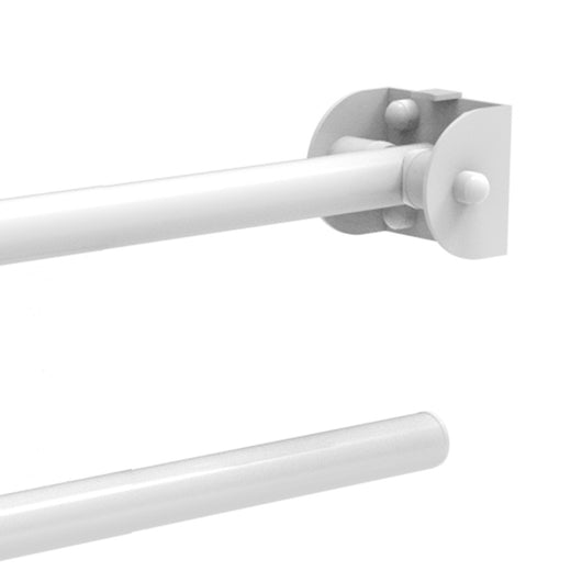 Barra maniglione in inox bianco ribaltabile cm 80 con porta rotolo