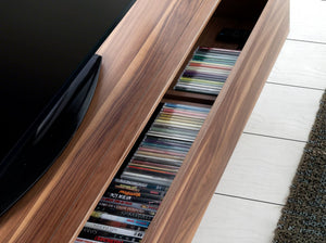 Mobile TV noce e acciaio cromato