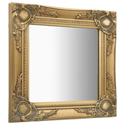 Specchio da Parete Stile Barocco 40x40 cm Oro 320305